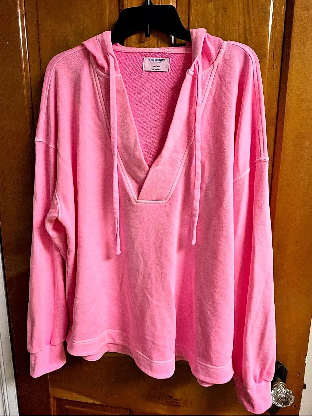 Old Navy SoComfy Terry Tunic Hoodie Pink Size L